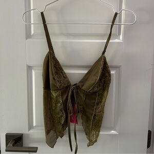 Edikted Olive Lace Trim Cami